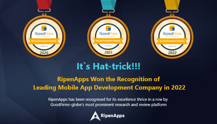 RipenApps wins Excellence in GoodFirms’ recognition list for a third consecutive year.